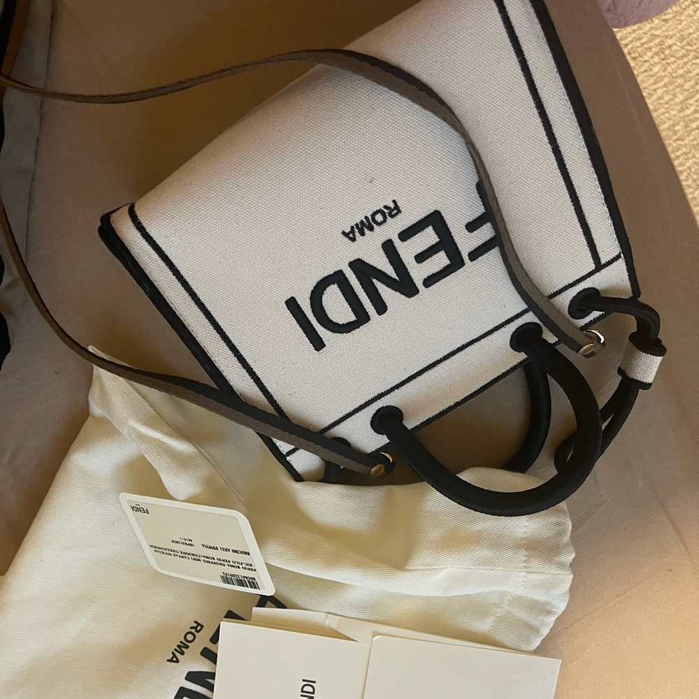 Brand new Fendi canvas Tote . Gorgeous piece !!!